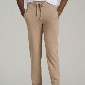 American Tall Wearever 2.0 French Terry Joggers for Tall Men in Light Camel Size